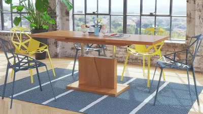 Produktbild von Grand Noir Couchtisch ausziehbar höhenverstellbar 120-180cm in Erle modern vielseitig Wohnzimmertisch Esstisch Beistelltisch Sofatisch platzsparend hochwertig Wohnzimmer