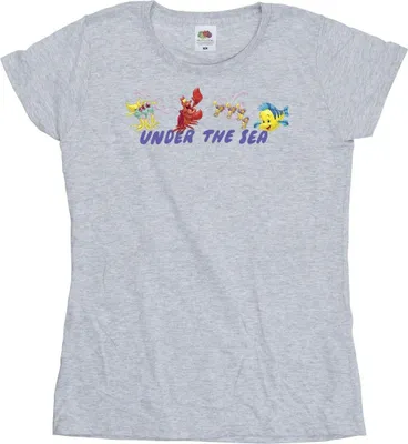 Produktbild von Disney - "The Little Mermaid Under The Sea" T-Shirt für Damen BI26455 (M) (Grau)