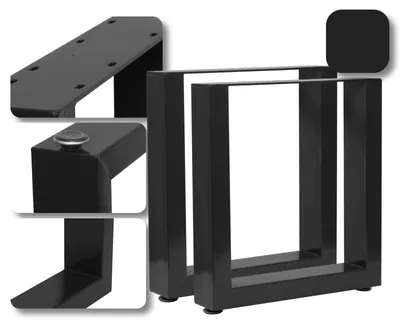 Produktbild von DIY Tischbeine Set 30x43cm Tischgestellt Satz Industrielook Rustikal Tischkufen Heimwerker Schwarz
