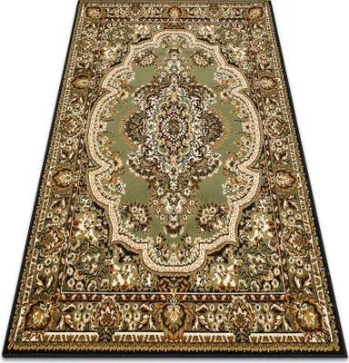 A rug is shown from a diagonal angle on a white background.