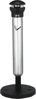 Produktbild von Rubbermaid Standascher Infinity rund silber / schwarz aus Edelstahl / Metall