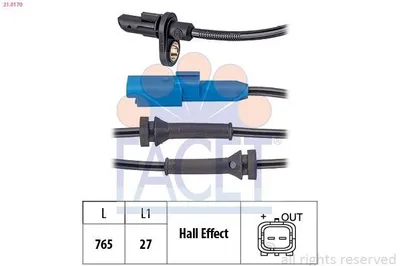 Produktbild von FACET ABS Sensor Raddrehzahl passend für PEUGEOT 2008 Kombi (CU) 21.0170