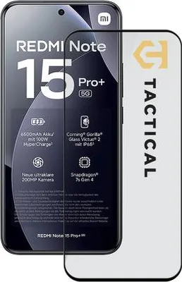 Zdjęcie produktu dla Tactical Glass Shield 5D dla Redmi Note 15 Pro+ 4G/5G czarny