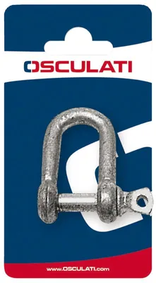 Productafbeelding van Zinkgestaalde D-sluiting, 8 mm (verkocht per stuk). Osculati 08.330.08