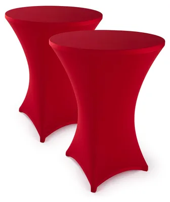 Stretch Tischdecke für Stehtische 80-85 cm, Rot