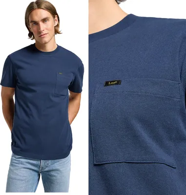 Zdjęcie produktu dla LEE, męska koszulka RELAXED POCKET TEE, rozmiar S, niebieska, sportowa, t-shirt, koszulka