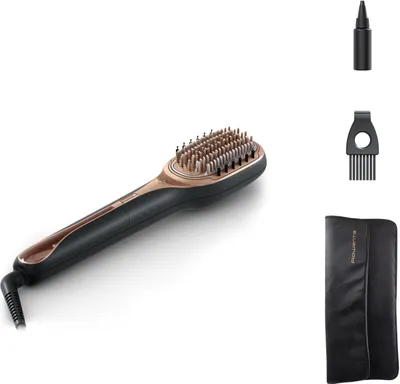 Zdjęcie produktu dla Rowenta Ultimate Experience HAIR THERAPIST, Uniwersalne, Szeroka szczotka do włosów, Czarny, Złoto różowe, Monochromatyczny, Chłopak, dziewczyna, 220 - 240 V