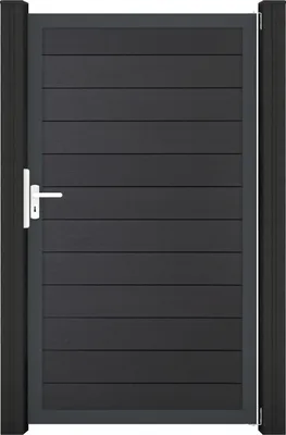 Produktbild von GroJa Solid Steckzaun Universal Einzeltor mit Anthrazitrahmen Anthrazitgrau