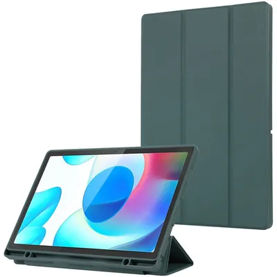 Produktbild von Mobigear Tri-Fold Gel  Samsung Galaxy Tab A9 Plus (2023) Hülle TPU,Kunstleder Klapphülle + Stifthalter - Grün