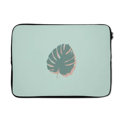 Produktbild von MuchoWow® Laptop Hülle 14 ZollSommer - Monstera - Pastell Laptoptasche - Laptoptasche - Stoßsicher - Schutzhaube