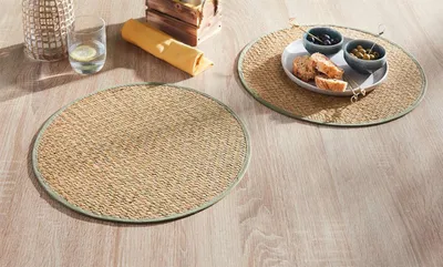 Produktbild von 2x Platzmatte "Seegras" natur, rund, Ø 38 cm, Platzset, Tischset