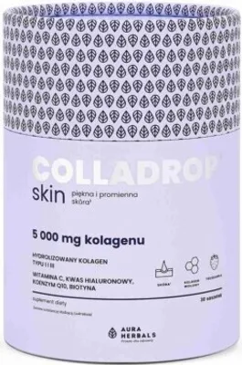 Obrázok produktu pre Aura Herbals Colladrop Skin morský kolagén vo vrecúškach 50000 mg krásna a žiarivá pleť, 30 vrecúšok