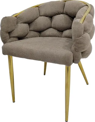 Produktbild von Stuhl Alsen Gold Metall, Breite 60 cm, Tiefe 68 cm, Höhe 80 cm, Sitzhöhe 49 cm