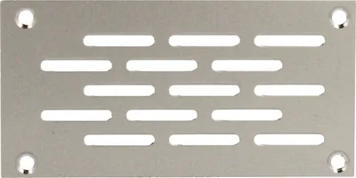 Produktbild von Lochblech Aluminium 100x50mm F1 Lüftungsgitter Lochung 20 x3mm Silber eloxiert