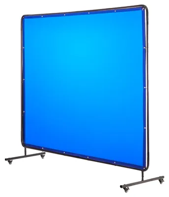 Immagine prodotto di Tenda per saldatura VEVOR, parete di protezione per saldatura 1740x2340 mm, parete di protezione per saldatura in vinile ignifugo con ruote girevoli bloccabili e protezione UV a 6 stadi per officina/industria, blu