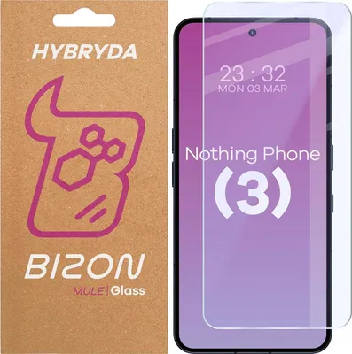 Produktbild von Flexibles Hybridglas für Nothing Phone (3), Bizon Glass Mule