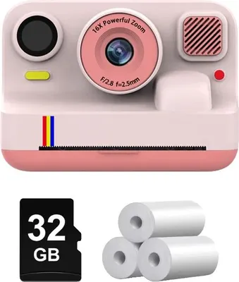 Obrázok produktu pre Detská kamera, HD 1080p, okamžitá tlač, ružová
