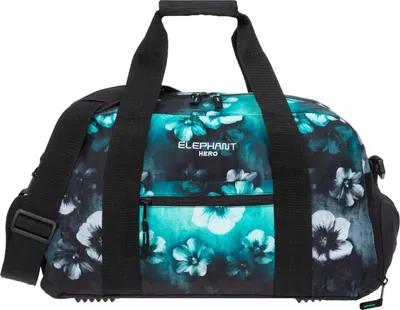 Produktbild von Sporttasche Elephant Hero Signature Tasche Sport Fitness Kindertasche Mädchen Teenager Damen Schuhfach 12804 Flower Türkis-Schwarz Verlauf