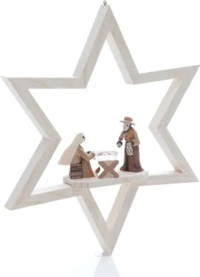 Productafbeelding van Raamdecoratie, raamtekening, kerststal. Afmetingen: 23x23 cm. Nieuw