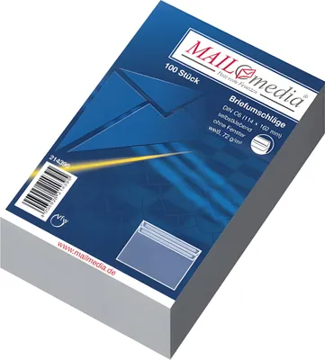Image de mayer-network 30002361 Enveloppes C6 (162x114 mm), sans fenêtre, autocollantes, 72 g/qm, 100 pièces