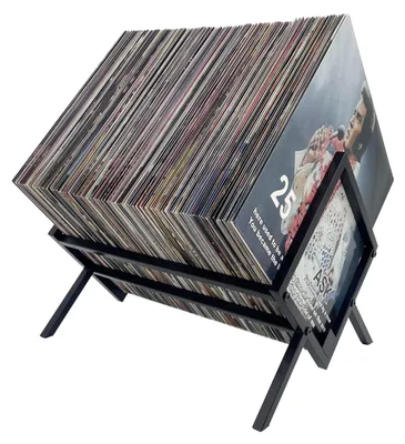 Vinyl-Aufbewahrungsständer für 70 Alben, 30,5 cm, Metall