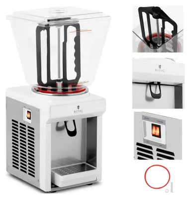 Zdjęcie produktu dla Dyspenser Dozownik Chłodzący Z Mieszadłem Do Soków Napojów 25 L 240 W