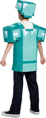Obrázok produktu pre Minecraft™ kostým diamantové brnenie pre deti tyrkysové 7-8 rokov (124-136 cm)