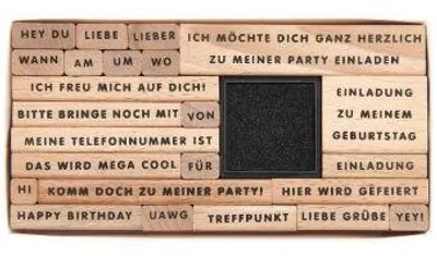 Image de Stempelset Einladung zum Geburtstag FSC100%