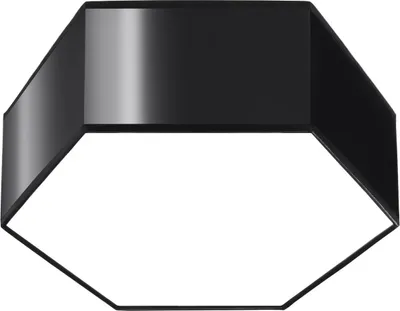 Zdjęcie produktu dla Plafon heksagon SUNDE czarny 2xE27x40W tworzywo sztuczne wym:11,5x30,5x26,5cm IP20 Sollux Lighting