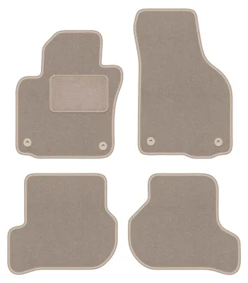 Image de Tapis de sol en moquette pour Skoda Yeti 2009-2017 (crossover) – jeu 4 pièces, beiges, sur mesure – Wielganizator LUX