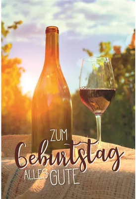 Produktbild von Geburtstag - Glückwunschkarte im Format 11,5 x 17 cm mit Umschlag