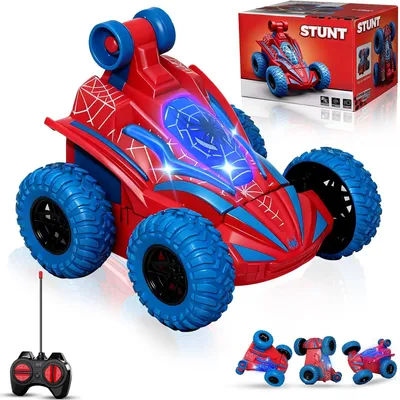 Produktbild von RC Auto Spinne Ferngesteuert 360° Rotation 4WD Stunt Car Doppelseitige Flips LED Licht für Kinder 3-7 Indoor Outdoor Geburtstag Weihnachten Geschenk