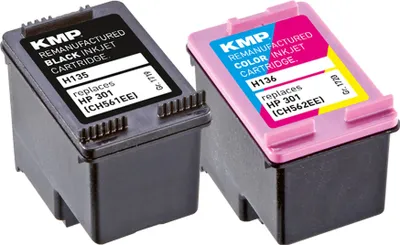 Produktbild von KMP Tintenpatrone passend für HP 301 CH561EE, CH562EE Multipack