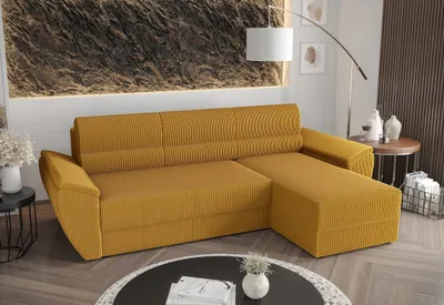 Obrázek produktu pro Rozkládací rohová sedací souprava OPHELIA - medová