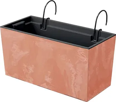 Produktbild von Prosperplast Urbi Case Beton Effect W Collection 39.5x18.5x19.5 Cm Blumentopf Silber  Silber One Size