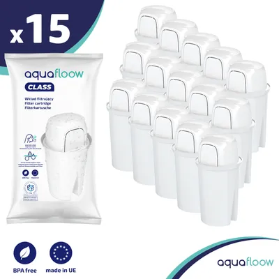 Immagine prodotto di Cartucce filtranti Aquafloow per caraffa filtrante, ricambio per Dafi Classic, Brita Classic 15 pezzi