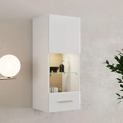 Immagine prodotto di Gonnes - Mobile Pensile, 39x96h cm Bianco Opaco, 2 Ripiani