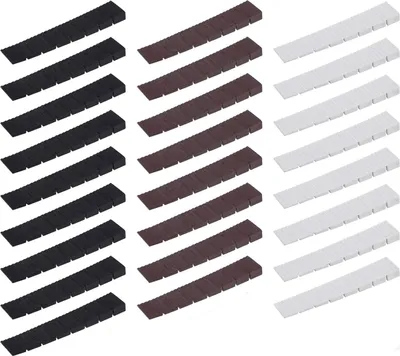 Produktbild von 24 Stück Keile Kunststoff,Möbelkeile,Türstopper,Universall Kunststoffkeile,Möbelkeile Schwarz,Ausgleichskeile aus Kunststoff Unterlegkeile,für Stühle,Möbel,Bodenschutz