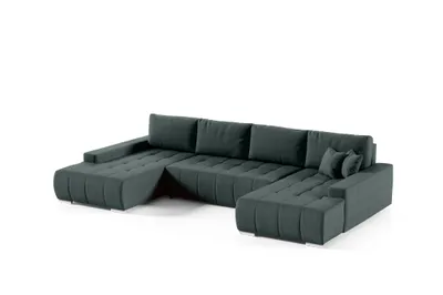 Produktbild von Wohnlandschaft Sofa mit Schlaffunktion VOGAR Stoff Aulla Moosgrün
