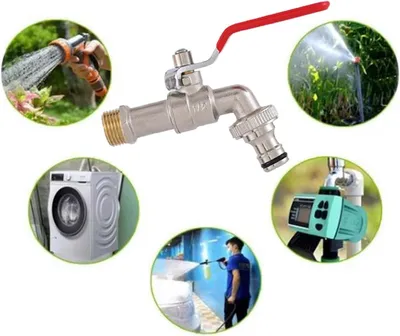 Produktbild von Kugelhahn-Absperrventil für Wasserhähne mit Schnellkupplungsanschluss (3/4"-3/4").