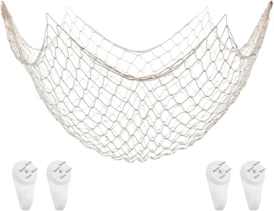 Productafbeelding van Decoratieve Vissennetten, Wanddecoratie Marine Stijl, 200x100 cm, Katoen, voor Thuis