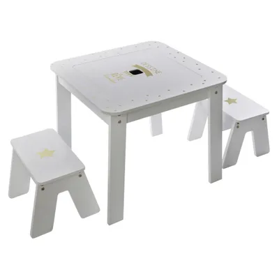 Produktbild von Tisch und 2 Hocker Mädchen - Atmosphera créateur d'intérieur