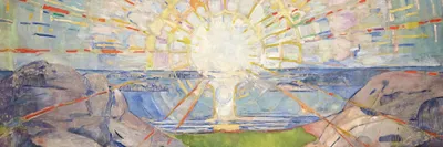 Produktbild von Edvard Munch umělecký obraz - Slunce, 1910 (30 x 91 cm)
