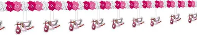Produktbild von Gender Babyparty Papiergirlande Rosa - Storch