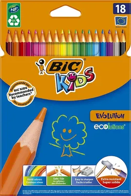 Zdjęcie produktu dla Kredki ołówkowe Bic Evolution 18 kolorów