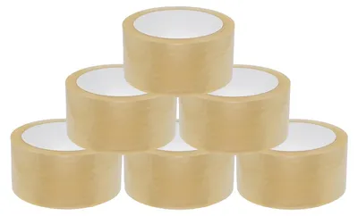 Immagine prodotto di Nastro adesivo da imballaggio trasparente - 48 mm x 66 m - 6 rotoli - Nastro per pacchi standard