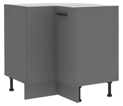 Produktbild von Küche NESSA Eckunterschrank 90X90 Anthrazit Küchenzeile Küchenblock Einbauküche