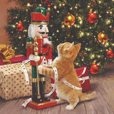Produktbild von Servietten 33x33 cm - Playing with nutcracker