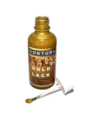 Produktbild von Contura Premium Goldlack 50ml. Pinselflasche Effektfarbe Effektlack Holz und Metall