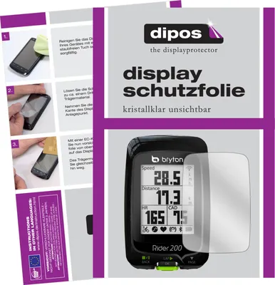 Produktbild von 3x Schutzfolie für Bryton Rider 200 klar Displayschutzfolie Folie Display Schutz dipos